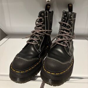 Dr. Martens Black Leather Lace-Up Boots